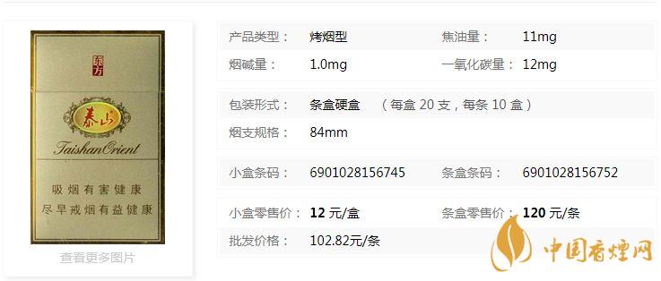 泰山東方硬盒多少錢一盒價格？泰山東方香煙價格表圖2020