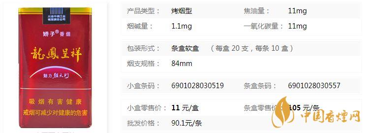 嬌子軟龍鳳魅力朝價(jià)格多少 嬌子軟龍鳳魅力朝香煙價(jià)目表查詢